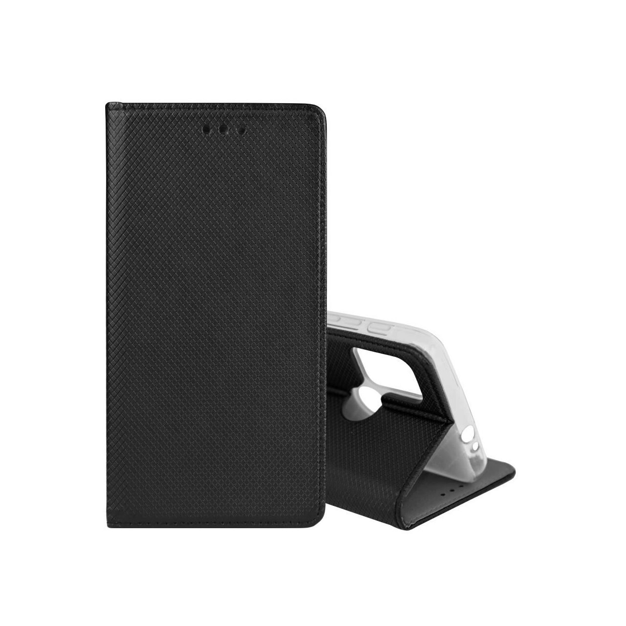 Husa Carte Smart cu Inchidere Magnetica pentru Motorola Moto G10 / Moto G30, Negru