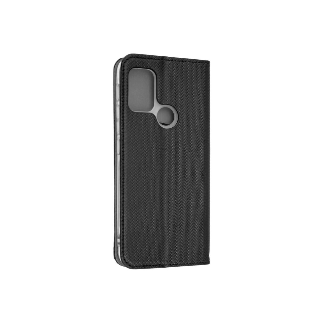 Husa Carte Smart cu Inchidere Magnetica pentru Motorola Moto G10 / Moto G30, Negru
