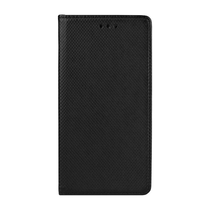 Husa Carte Smart cu Inchidere Magnetica pentru Motorola Moto G10 / Moto G30, Negru