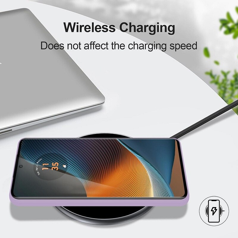 Carcasa compatibil cu Motorola Moto Edge 50 Fusion, silicon, ultra subtire, rezistenta la socuri, Violet Deschis