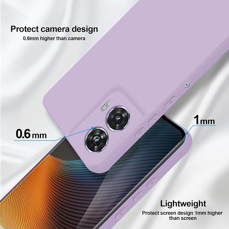 Carcasa compatibil cu Motorola Moto Edge 50 Fusion, silicon, ultra subtire, rezistenta la socuri, Violet Deschis