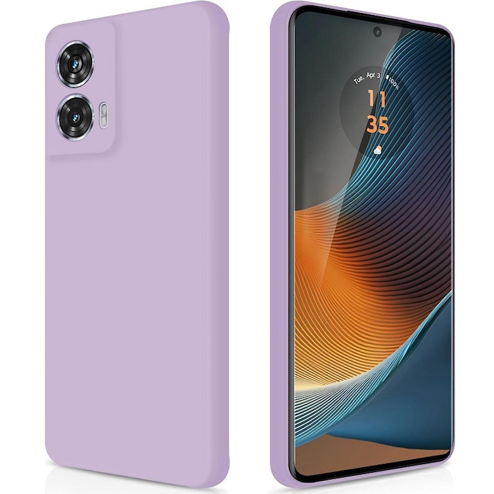 Carcasa compatibil cu Motorola Moto Edge 50 Fusion, silicon, ultra subtire, rezistenta la socuri, Violet Deschis