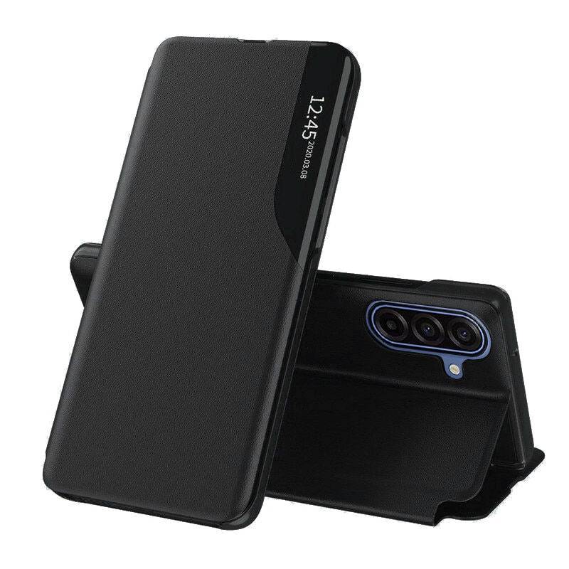 Husa pentru Samsung Galaxy A17 5G tip carte, Smart View, negru