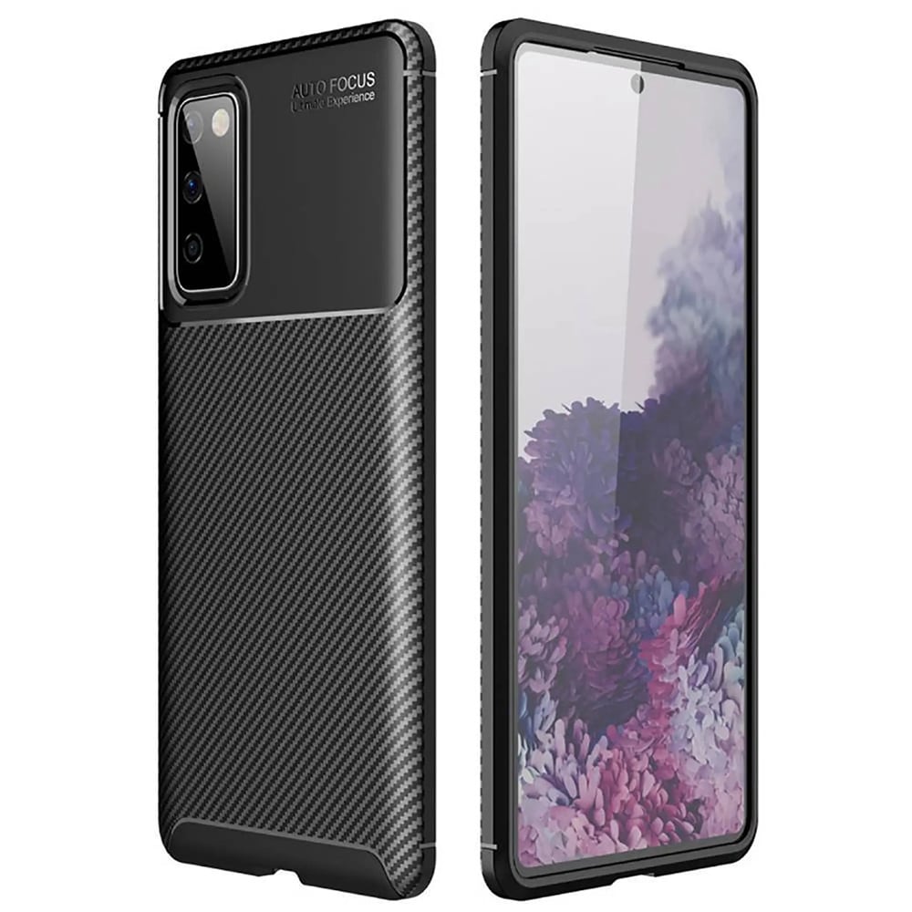 Husa pentru Samsung Galaxy S20 FE 2022 G781 / S20 FE 5G G781 / S20 FE G780, Techsuit, CarbonFiber, Neagra
