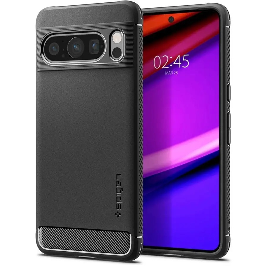 Carcasa Spigen Rugged Armor compatibila cu Google Pixel 8 Pro Matte Black