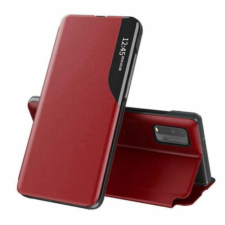 Husa compatibila cu Xiaomi Crazy Redmi 9T/Crazy Redmi 9 Power/Poco M3, Drop Protection, T130, Piele ecologica, Crazy Red