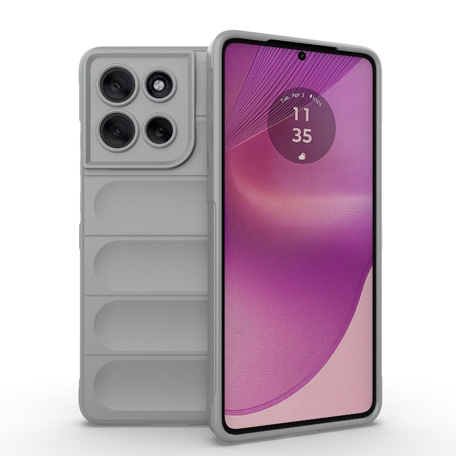 Husa pentru Motorola Moto G86 DaDen® Magic Shield, Antisoc, Interior microfibra, TPU, Gri