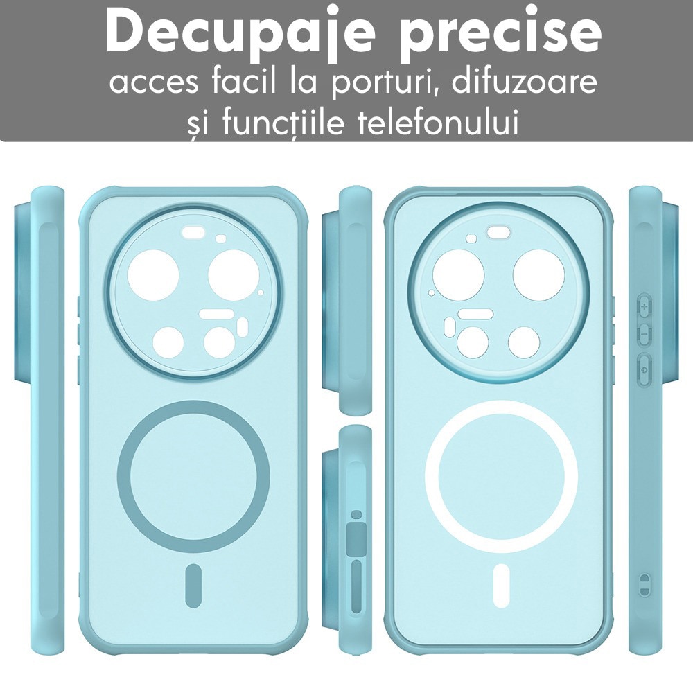 Husa pentru Xiaomi 17 Ultra Daden® HaloFrost, MagSafe, Antisoc, Calitate Premium, Verde menta