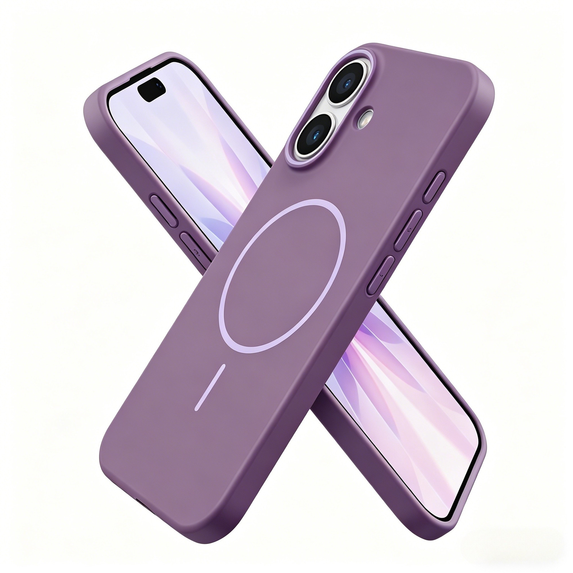 Husa de Protectie MagSafe pentru iPhone 17, Violet Sunset, Margini Ridicate, Policarbonat Premium, Incarcare Wireless Rapida, Anti-Soc, Anti-Zgarieturi, Anti-Amprenta, Design Slim, LIXN-03N®