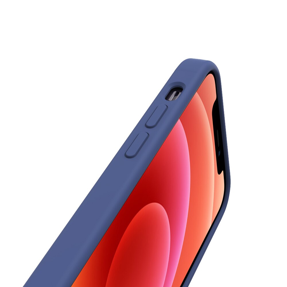 Husa Lemontti Liquid Silicon compatibila cu iPhone 12 Pro Max, Dark Blue