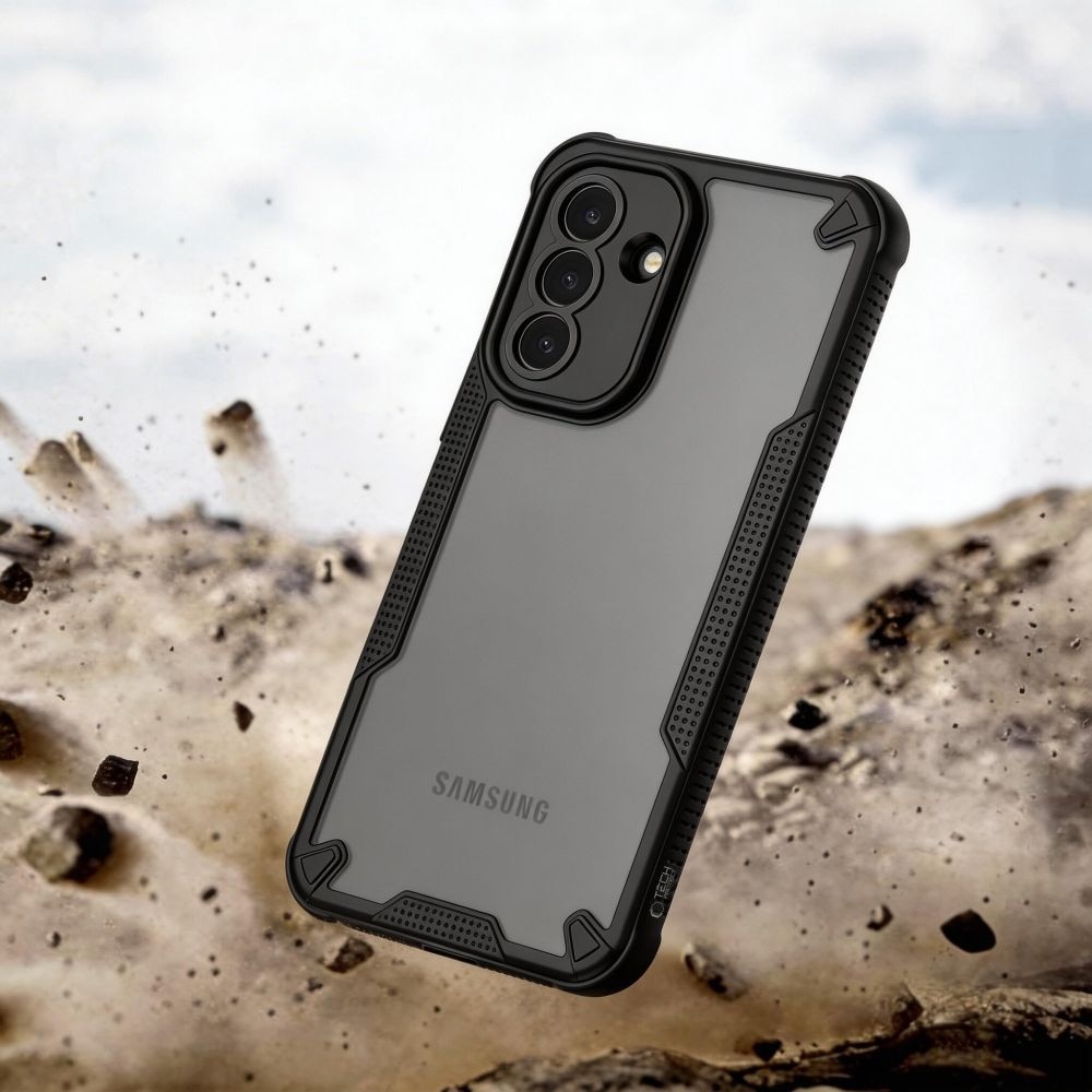 Carcasa Tech-Protect Rugged Shield compatibila cu Samsung Galaxy A37, Negru / Transparent