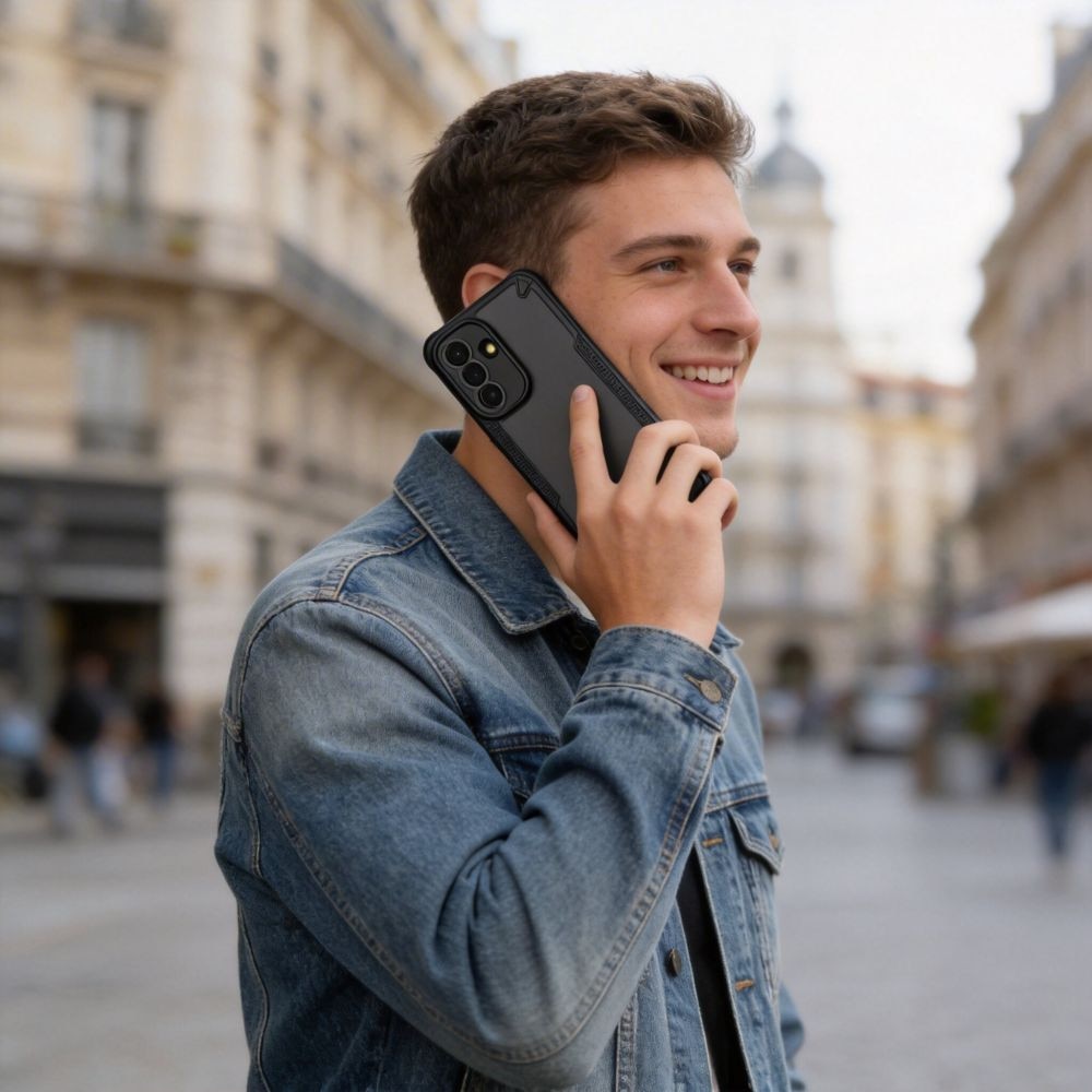 Carcasa Tech-Protect Rugged Shield compatibila cu Samsung Galaxy A37, Negru / Transparent