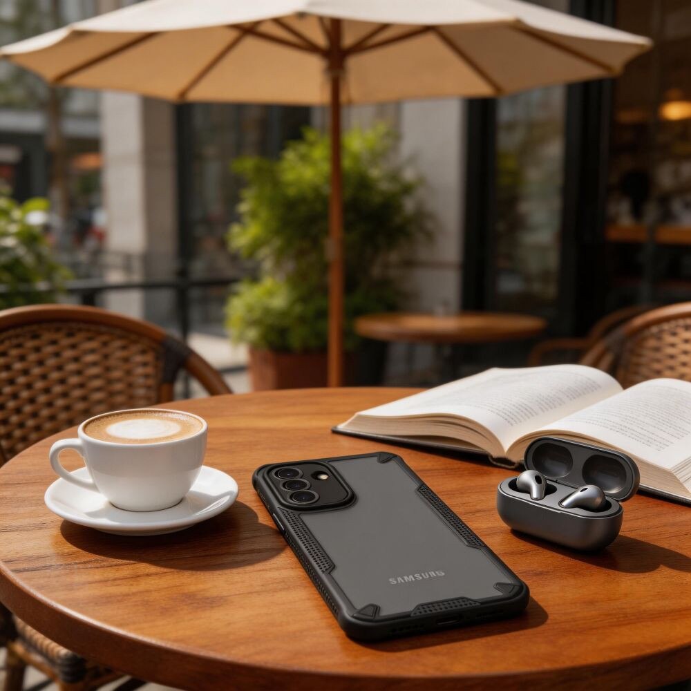 Carcasa Tech-Protect Rugged Shield compatibila cu Samsung Galaxy A37, Negru / Transparent