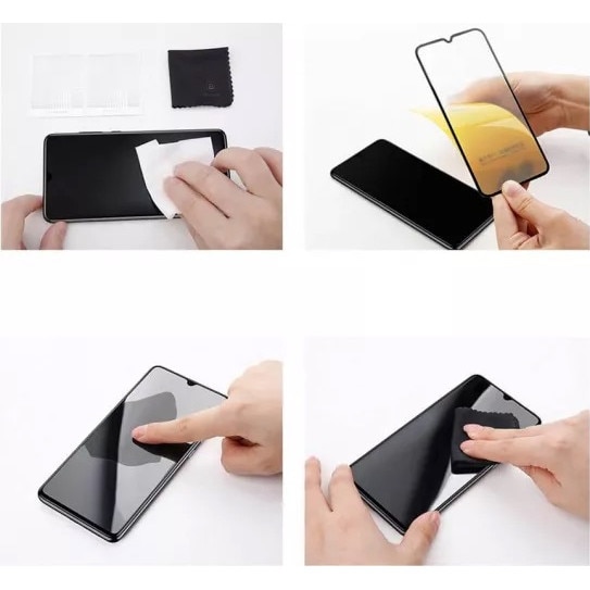 Folie Sticla Compatibila cu Huawei P40 LITE, Full Cover, Full Glue, Calitate Premium, Black