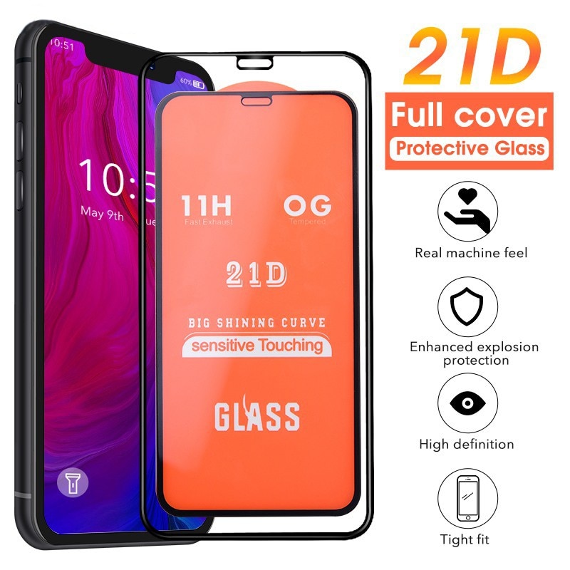 Folie Sticla Compatibila cu Huawei P40 LITE, Full Cover, Full Glue, Calitate Premium, Black