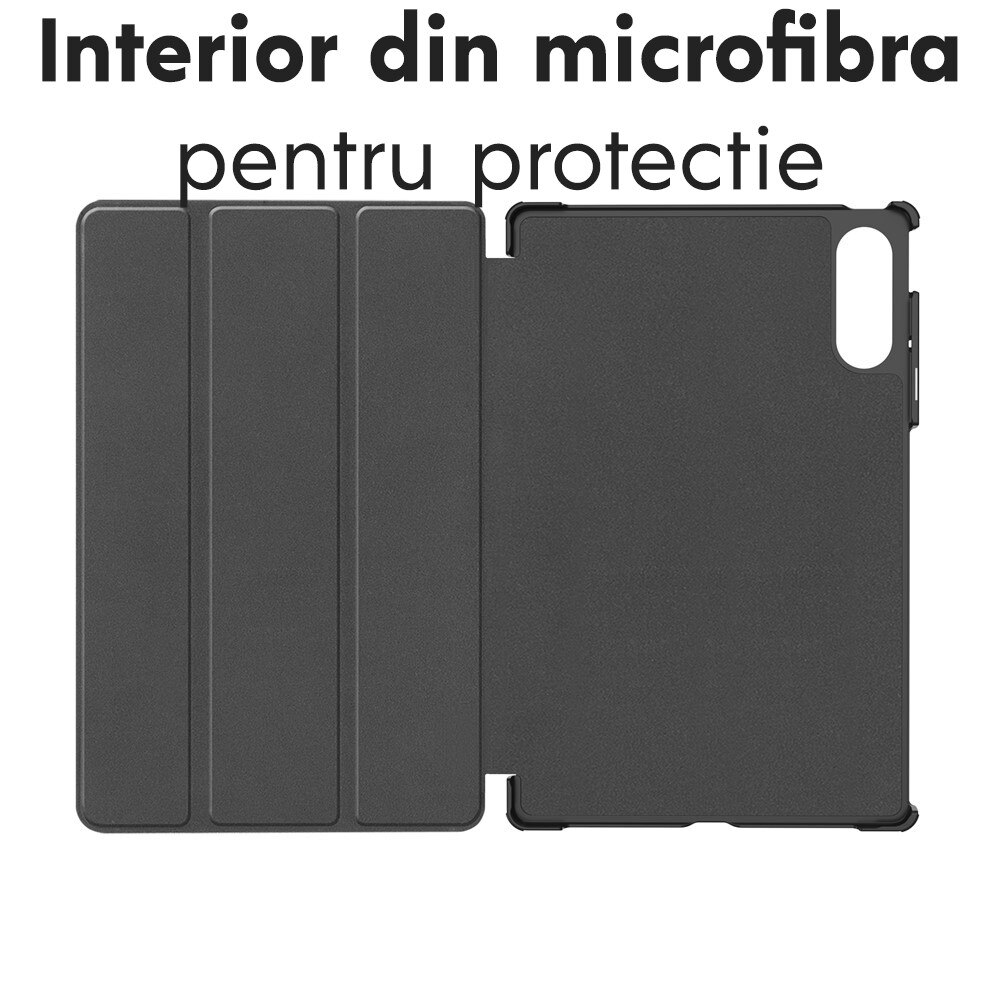 Husa de protectie pentru Samsung Galaxy Tab S11 Ultra / Tab S12 Ultra DaDen FoldPro, Mod stativ, Unghi pana la 65°, Piele ecologica, Rosu