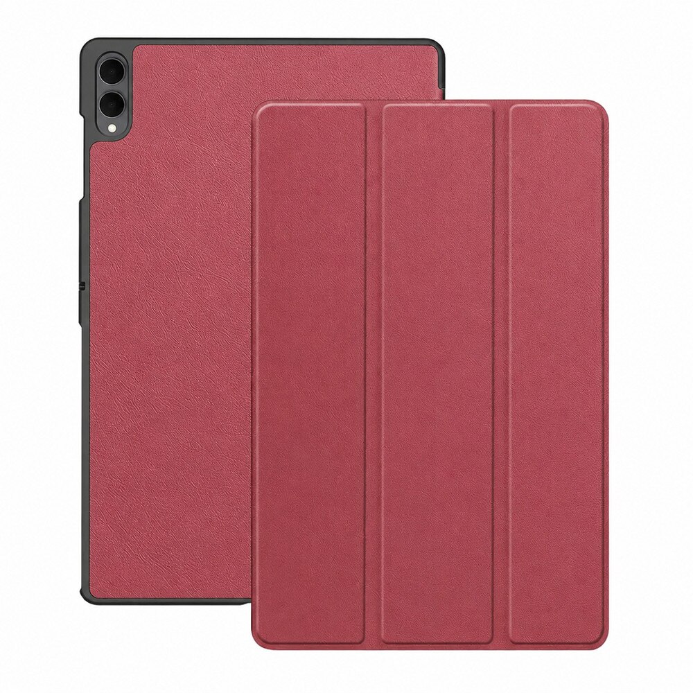 Husa de protectie pentru Samsung Galaxy Tab S11 Ultra / Tab S12 Ultra DaDen FoldPro, Mod stativ, Unghi pana la 65°, Piele ecologica, Rosu
