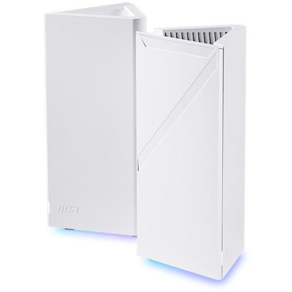 Sistem Wi-Fi Mesh MSI Roamii BE Pro MRBE110, 2 Module, Triple-band (2.4 GHz / 5 GHz / 6 GHz), Wi-Fi 7 (802.11be), 688 + 4323 + 5764 Mbps (Alb)