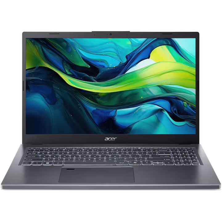 Laptop Acer Aspire 15 A15-51M-90PR cu procesor Intel® Core™ i9-13900H pana la 5.4GHz, 15.6, Full HD, IPS, 32 GB LPDDR5 RAM, 2 TB SSD, Intel® Iris® Xe Graphics, Windows 11 Pro, Steel Gray