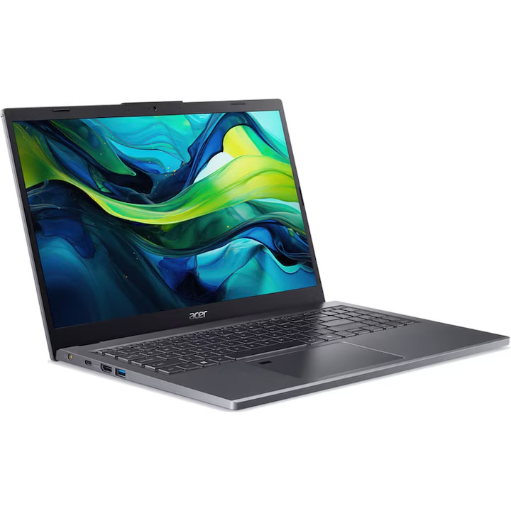 Laptop Acer Aspire 15 A15-51M-90PR cu procesor Intel® Core™ i9-13900H pana la 5.4GHz, 15.6, Full HD, IPS, 32 GB LPDDR5 RAM, 2 TB SSD, Intel® Iris® Xe Graphics, Windows 11 Pro, Steel Gray