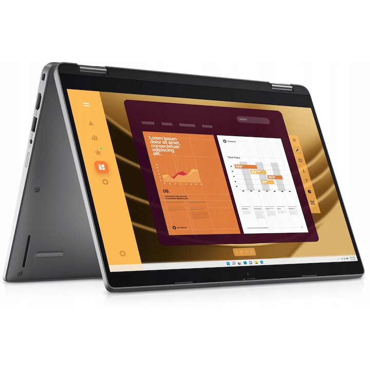 Laptop 2in1 Dell Latitude 13 5350, Intel Core Ultra 7 165U, 16GB RAM, SSD 256GB, FHD, 13.3", argintiu