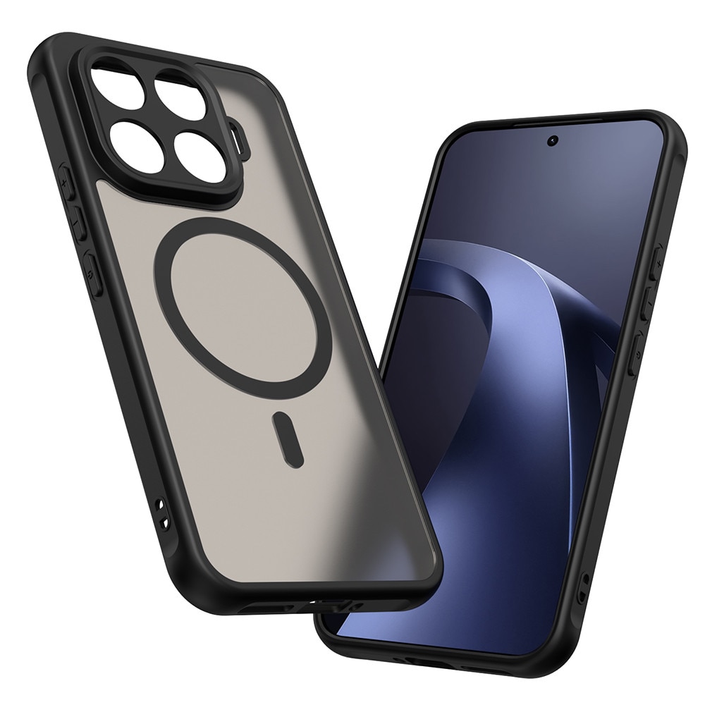 Husa compatibila cu Xiaomi 17T Pro, Stef's Cat, HaloFrost II MagSafe, negru
