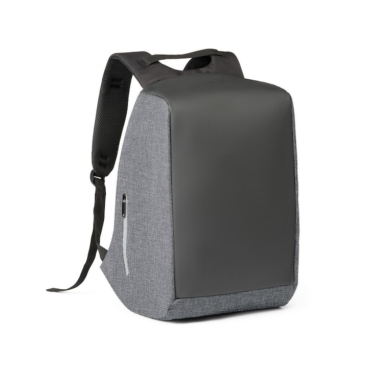 Rucsac Laptop 15.6 inch, Everestus, NB, 900D densitate mare si tarpaulin, gri inchis, saculet si eticheta bagaj incluse
