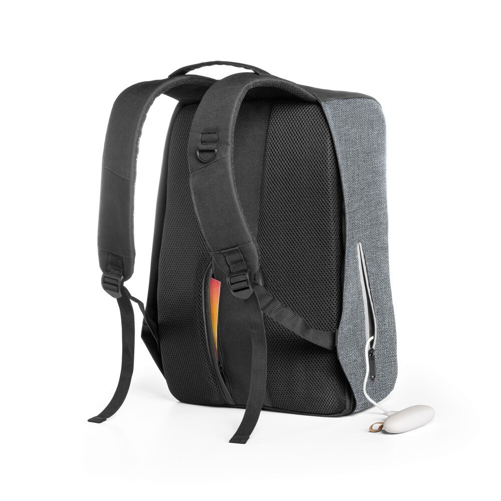 Rucsac Laptop 15.6 inch, Everestus, NB, 900D densitate mare si tarpaulin, gri inchis, saculet si eticheta bagaj incluse