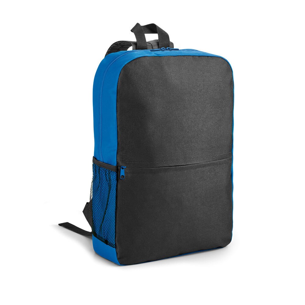 Geanta laptop 15.6 inch, buzunar lateral si frontal, Everestus, 20IAN551, Albastru, Poliester 600D, saculet si eticheta bagaj incluse