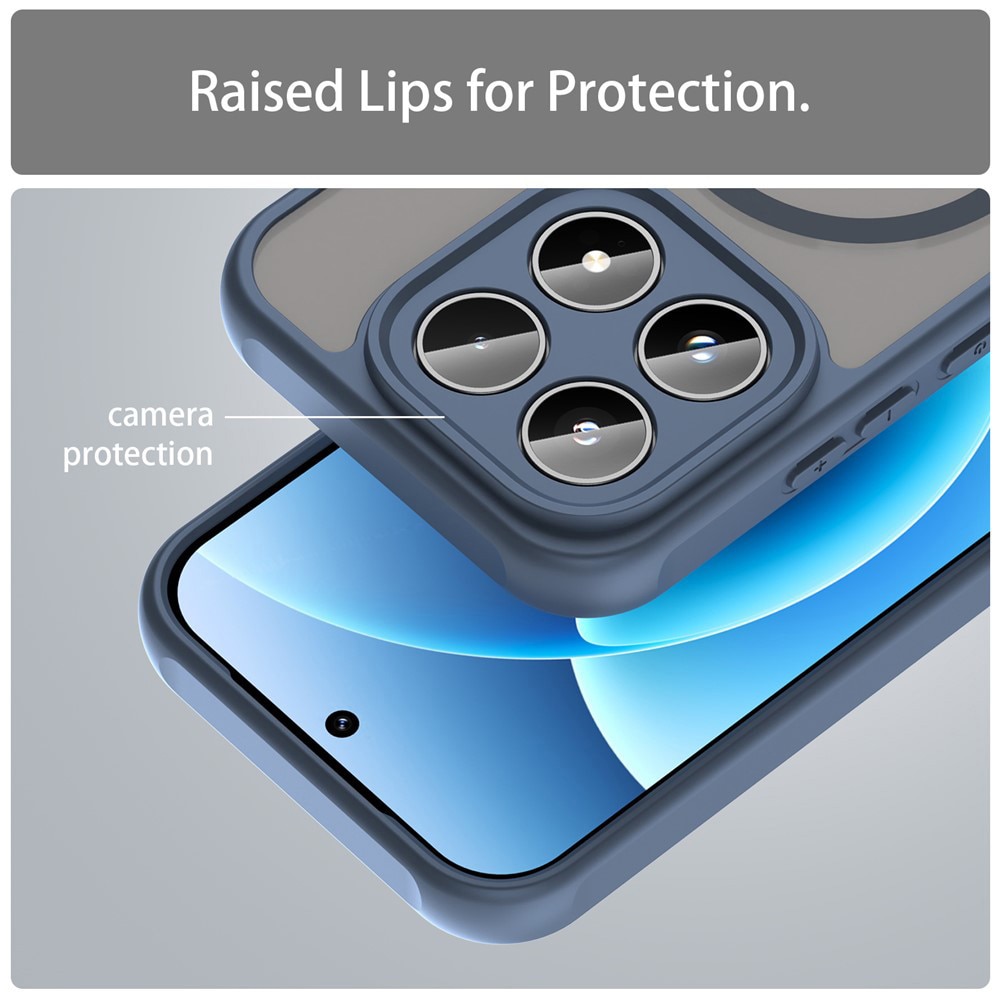 Husa compatibila cu Xiaomi 17T, Stef's Cat, HaloFrost II MagSafe, bleumarin