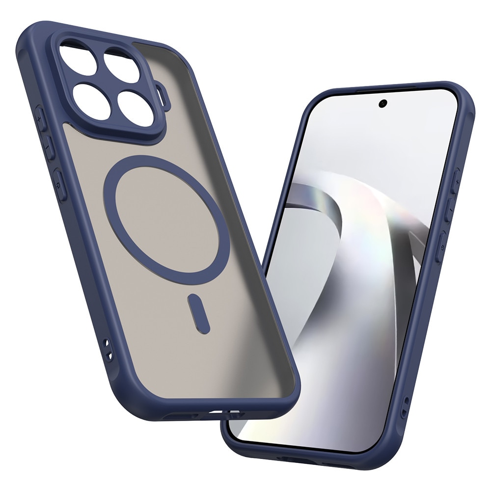 Husa compatibila cu Xiaomi 17T, Stef's Cat, HaloFrost II MagSafe, bleumarin