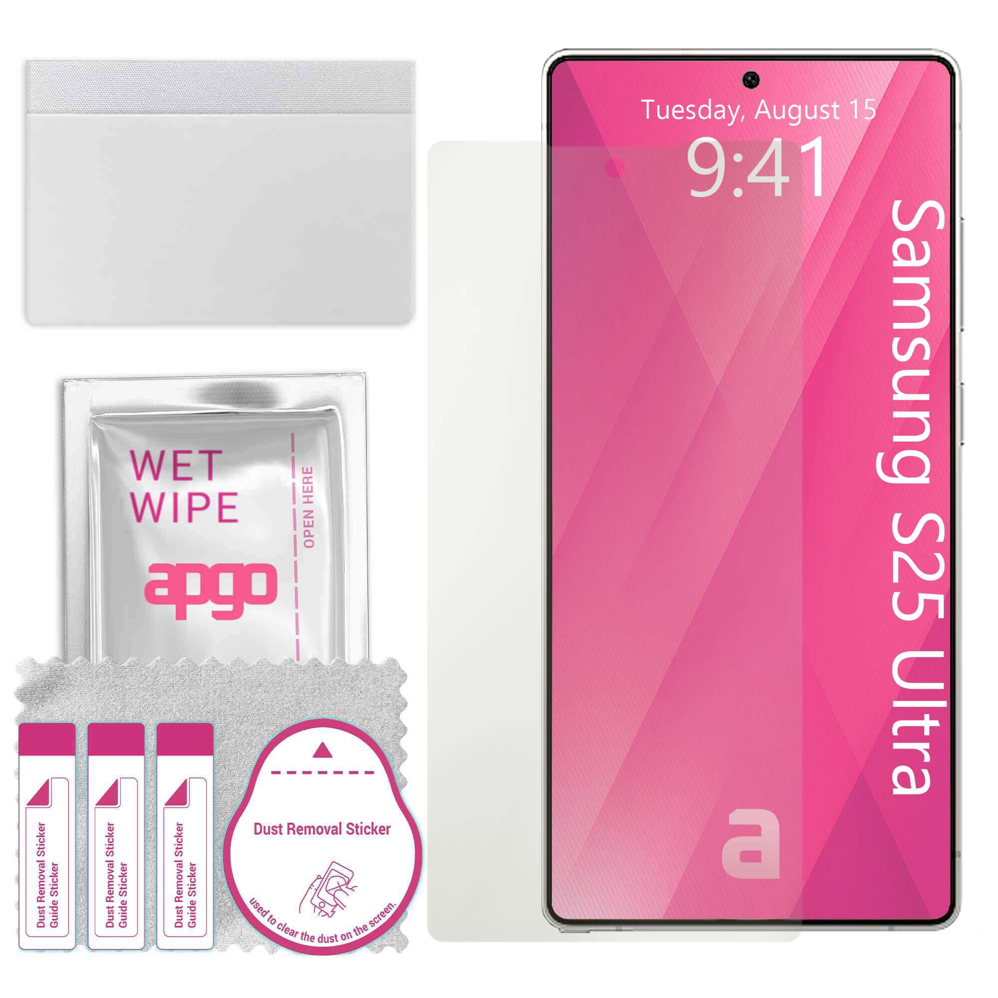 Folie de protectie MAT MATTE apgo pentru Samsung Galaxy S25 Ultra – autoadeziva, afisare completa, hidrogel, anti-zgarieturi, full glue, 5D