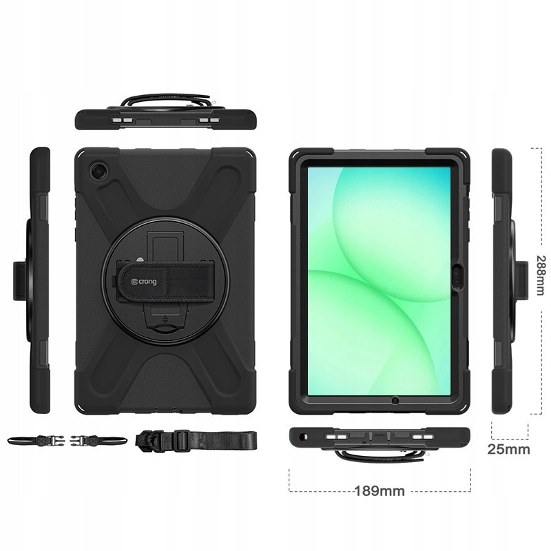 Husa tableta Crong pentru Galaxy Tab A11 Plus, protectie intarita, cu suport