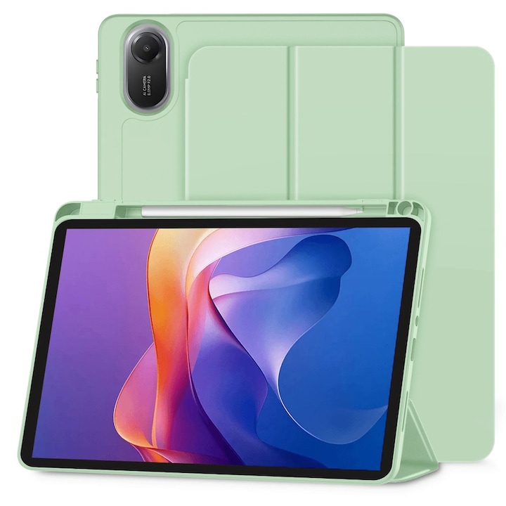 Husa tableta Flex Trifold (with Pencil Holder) Xiaomi Redmi Pad 2 Matcha Green Verde Deschis