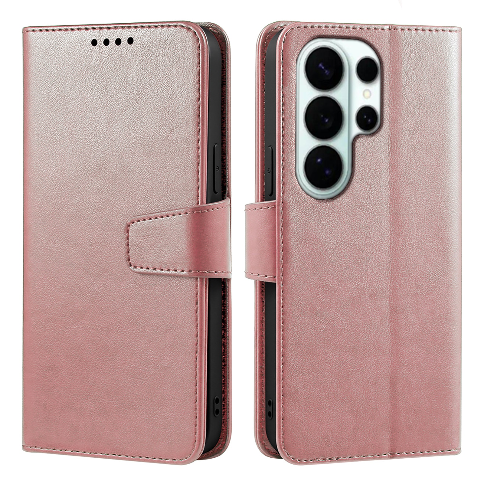 Husa pentru Samsung Galaxy S26 Ultra, Omelivon, piele fina, Diary Book, tip carte, cu Portofel Interior, stand, Inchidere Magnetica, Antisoc, Roz