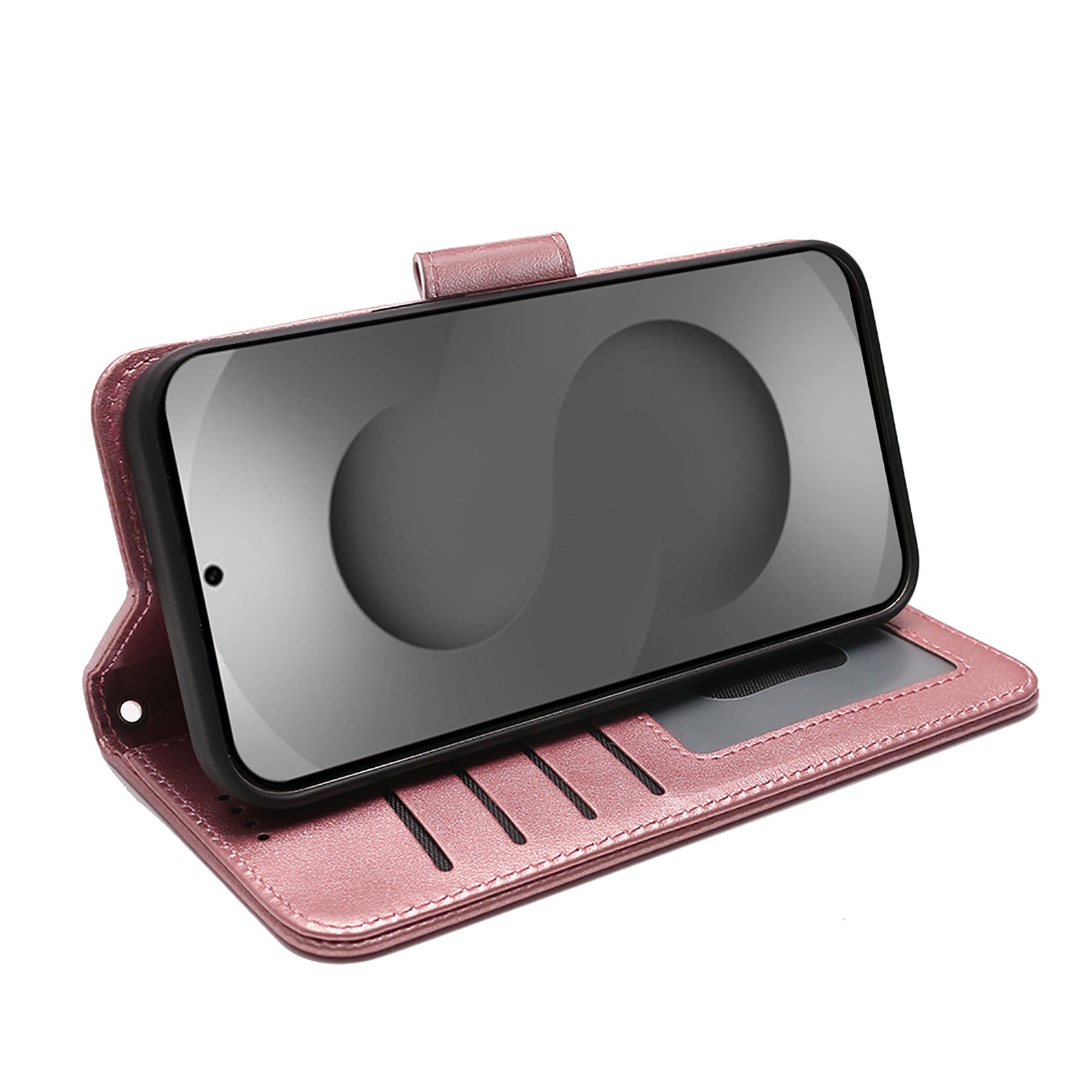 Husa pentru Samsung Galaxy S26 Ultra, Omelivon, piele fina, Diary Book, tip carte, cu Portofel Interior, stand, Inchidere Magnetica, Antisoc, Roz