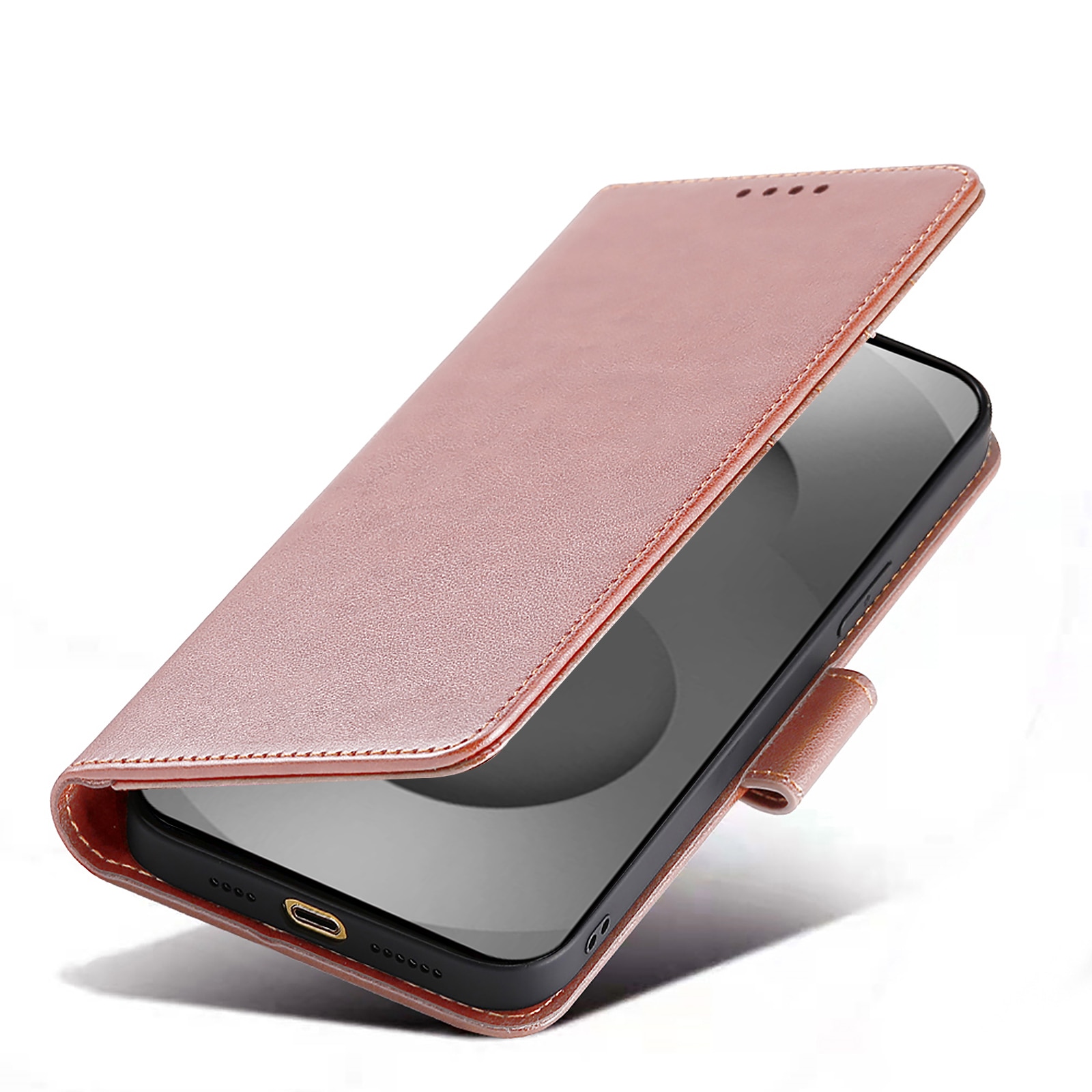 Husa pentru Samsung Galaxy S26 Ultra, Omelivon, piele fina, Diary Book, tip carte, cu Portofel Interior, stand, Inchidere Magnetica, Antisoc, Roz