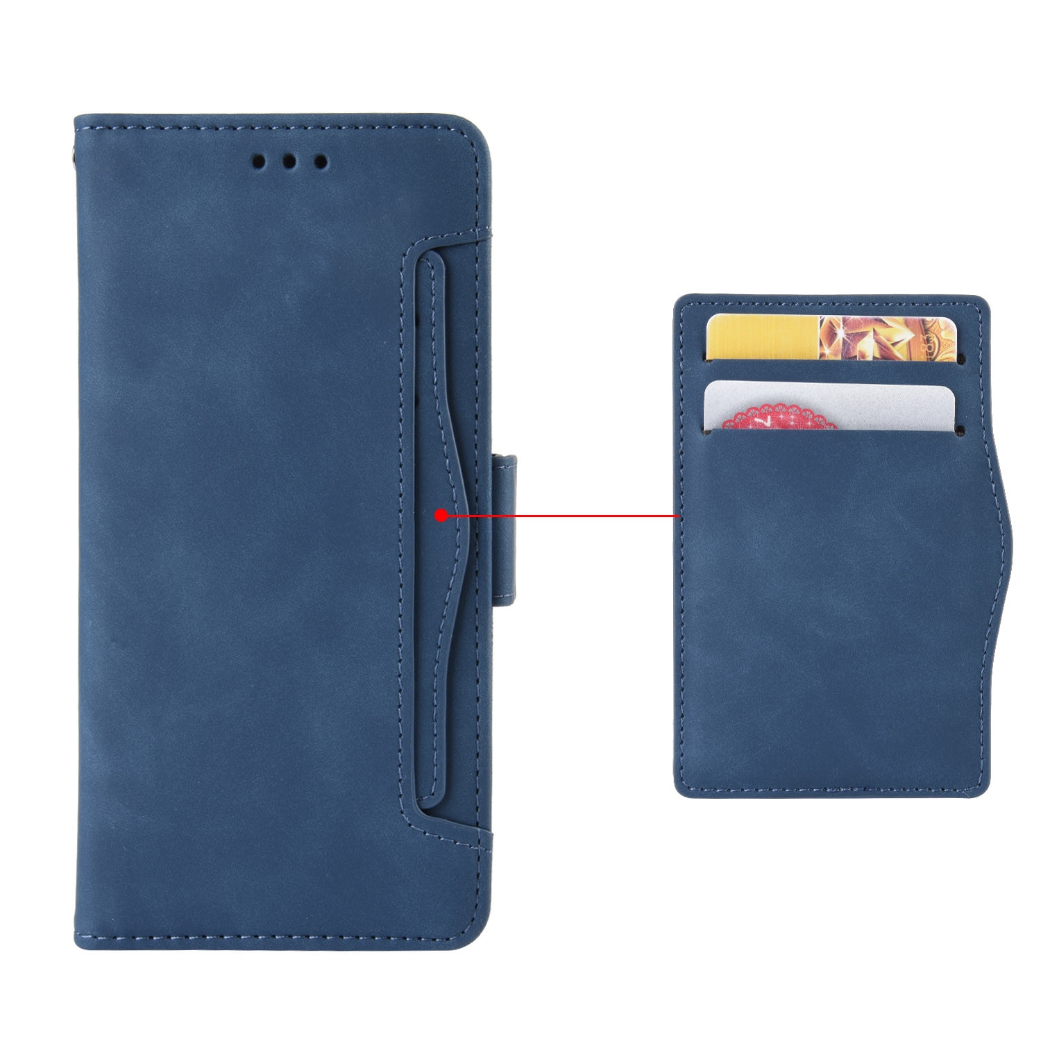 Husa cu clapeta XGSM Realme 16 Pro, buzunare carduri, albastru inchis