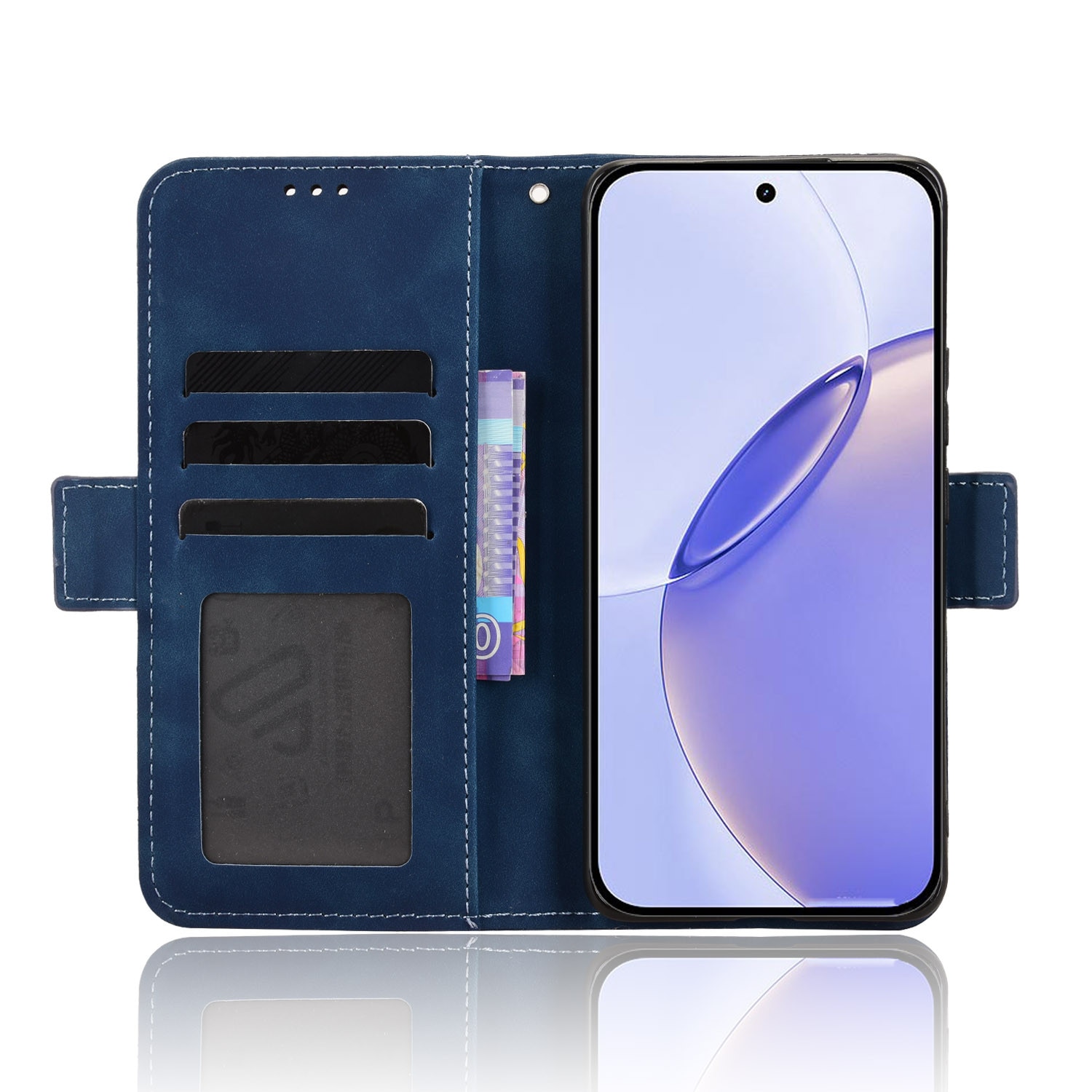 Husa cu clapeta XGSM Realme 16 Pro, buzunare carduri, albastru inchis