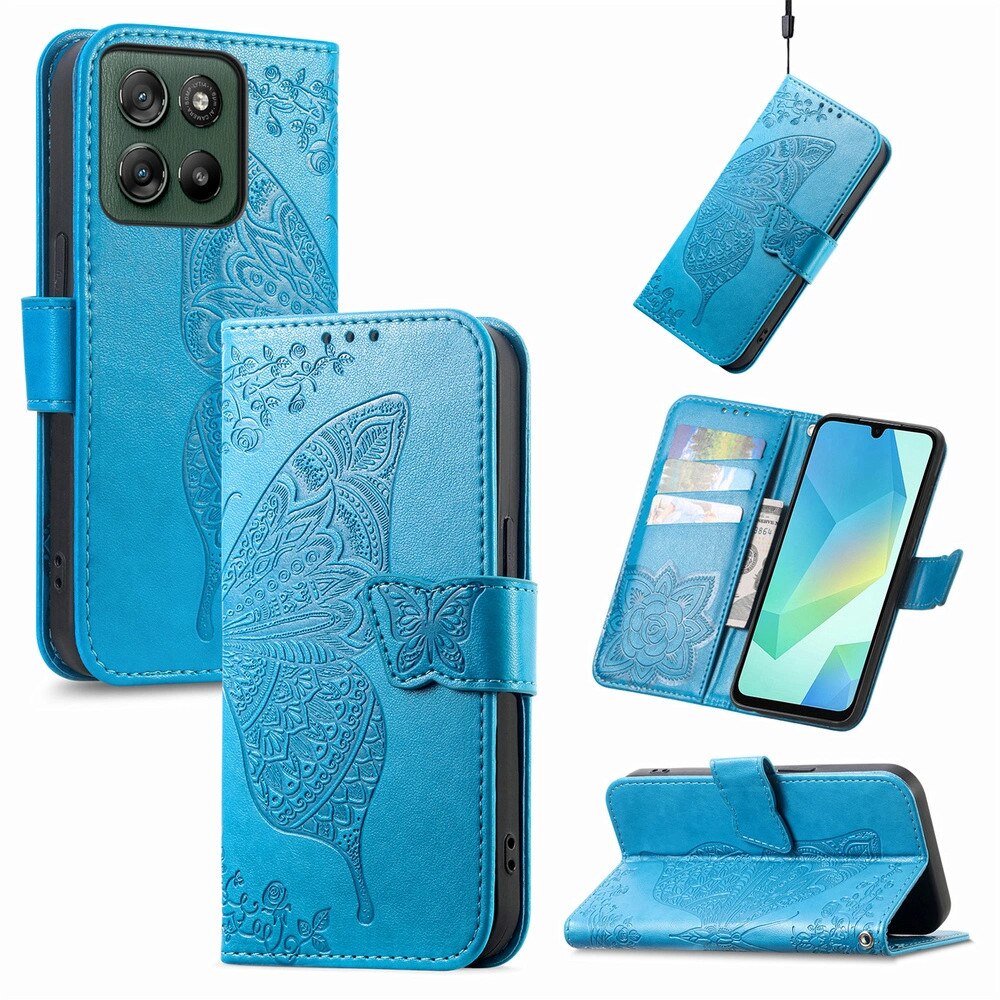 Husa cu clapeta XGSM Butterfly albastru Motorola Edge 70 Fusion