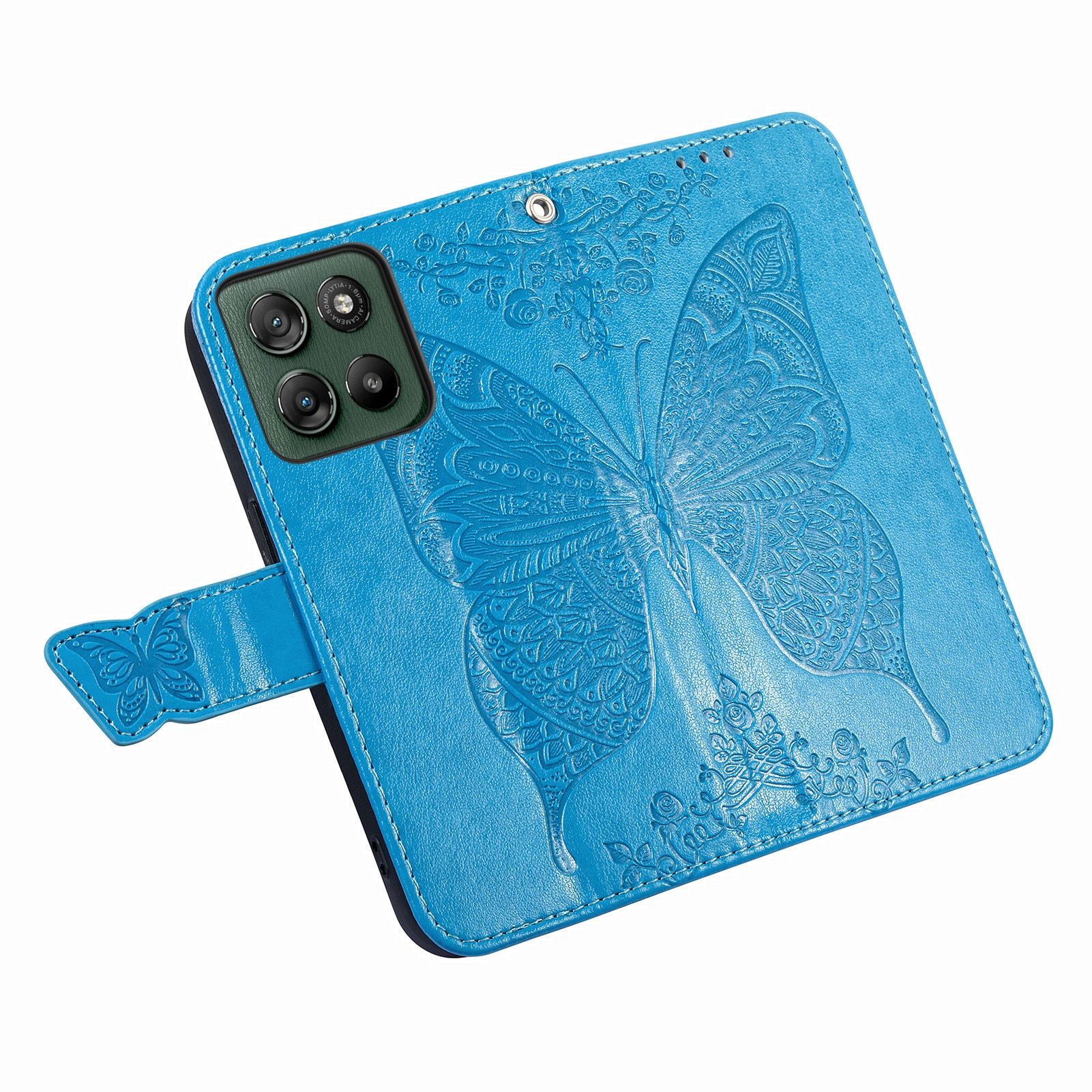 Husa cu clapeta XGSM Butterfly albastru Motorola Edge 70 Fusion