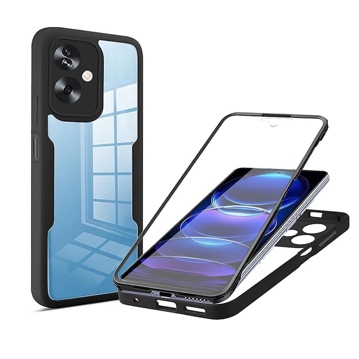 Husa pentru Oppo A79 5G / OnePlus Nord N30 SE + Folie - Techsuit ColorVerse 360 Series - Black