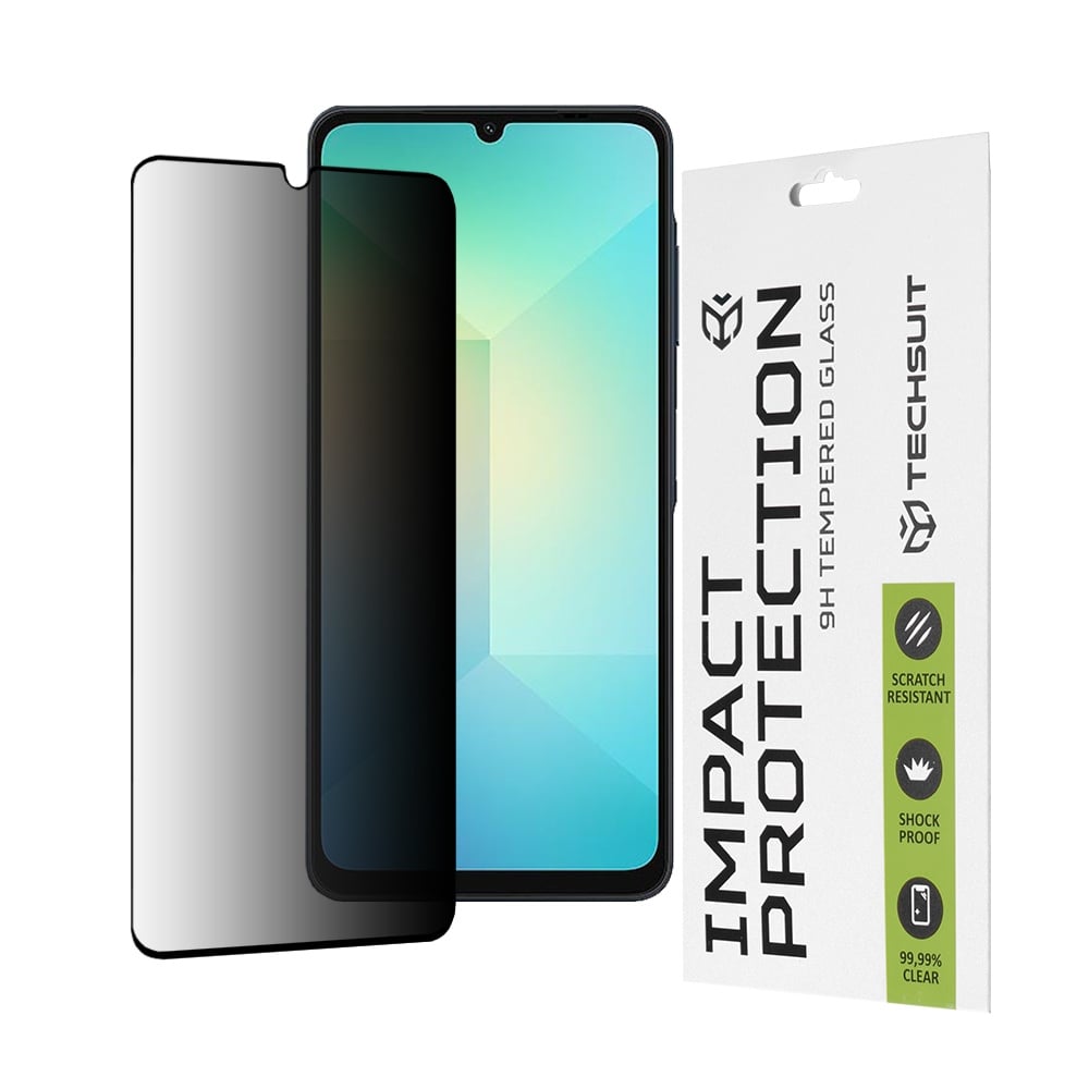 Folie sticla Samsung Galaxy A06 Techsuit 111D Privacy Full Glue, negru