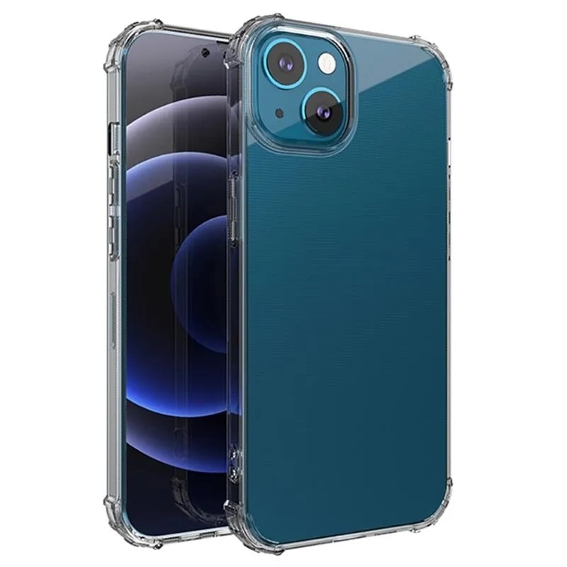 Husa protectie Mat-Tech compatibila cu iPhone 13 Mini, Protectie camera, Colturi anti-drop, Decupaje Precise, Rezistenta la impact, Margini ridicate pentru protectia ecranului, Transparenta