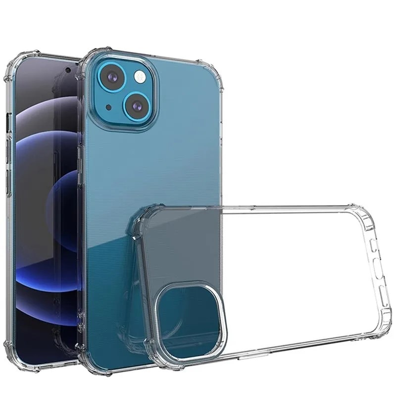 Husa protectie Mat-Tech compatibila cu iPhone 13 Mini, Protectie camera, Colturi anti-drop, Decupaje Precise, Rezistenta la impact, Margini ridicate pentru protectia ecranului, Transparenta