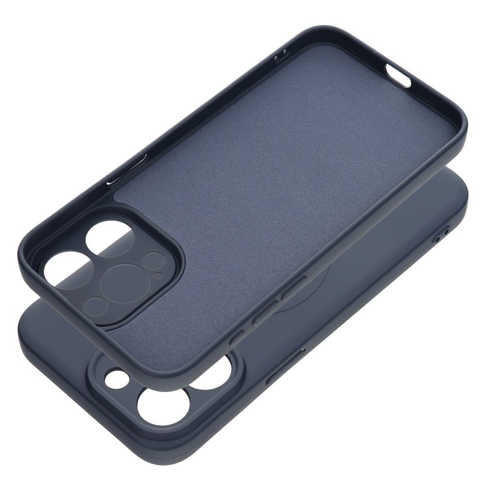 Husa din silicon Mag Cover compatibila cu MagSafe pentru iPHONE 15 Pro Max, albastra