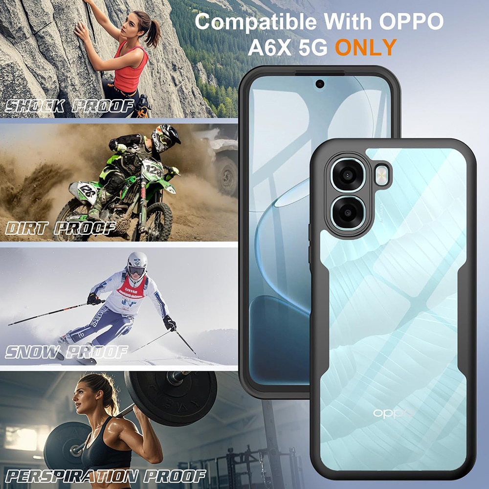 Husa pentru Oppo A6x 4G / A6x 5G / A6k 4G + Folie - Techsuit ColorVerse 360 Series - Black