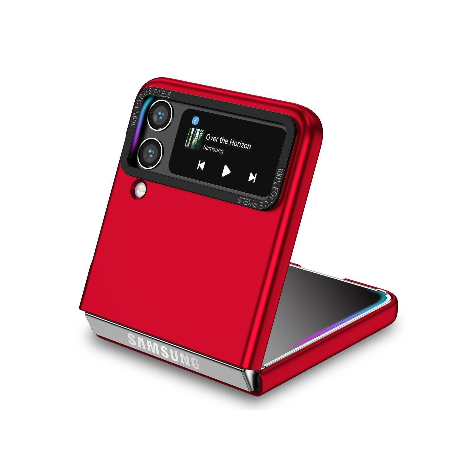 Husa de protectie Flippy, Pliere Tridimensionala, Multifunctionala, PC, pentru Samsung Galaxy Z Flip 4 / Z Flip 4 5G, Rosu