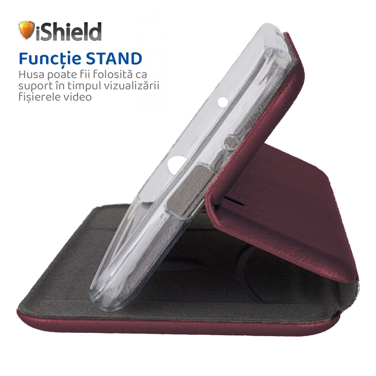 Husa flip Samsung A71 - carte cu magnet integrat, buzunar interior, piele eco, iShiled - Visinie