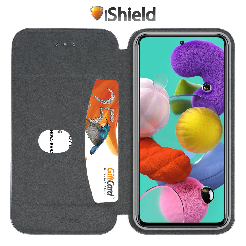 Husa flip Samsung A71 - carte cu magnet integrat, buzunar interior, piele eco, iShiled - Visinie